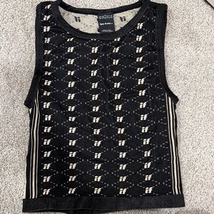Lazy Oaf Black and White Patterned Tank Top